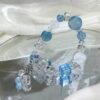 Aquamarine Bubble Bracelet NO. 04 — Stillness · Softness · Depth