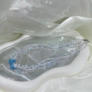 Aquamarine Bubble Bracelet No.05 — Grace · Calm · Radiance Aquamarine Bubble Bracelet NO. 05 — Grace · Calm · Radiance