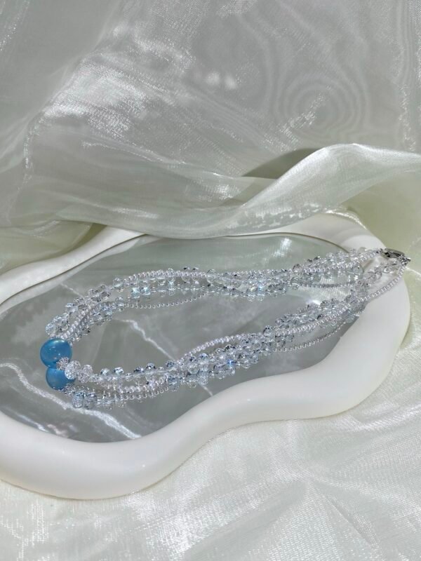 Aquamarine Bubble Bracelet NO. 05 — Grace · Calm · Radiance