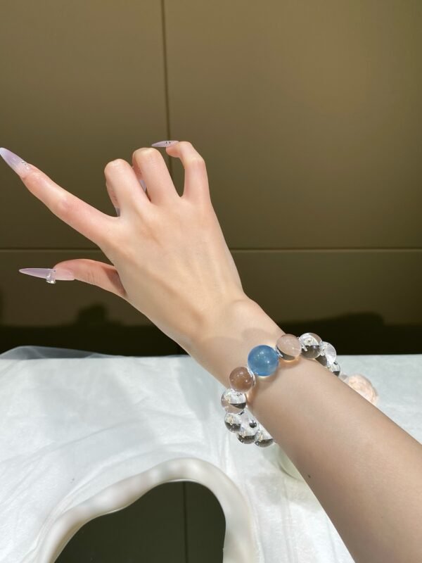 Aquamarine Bubble Bracelet NO. 06 — Pure · Cool · Airy