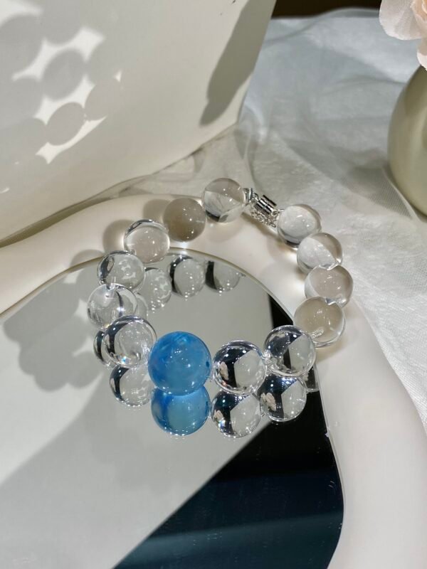 Aquamarine Bubble Bracelet NO. 06 — Pure · Cool · Airy