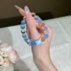 Aquamarine Bubble Bracelet NO. 07 — Ocean · Stillness · Fortune