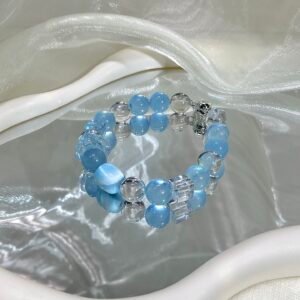 Aquamarine Bubble Bracelet No.07 — Ocean · Stillness · Fortune Aquamarine Bubble Bracelet NO. 07 — Ocean · Stillness · Fortune