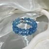 Aquamarine Bubble Bracelet NO. 09 — Glacier Blue · Serenity · Flow