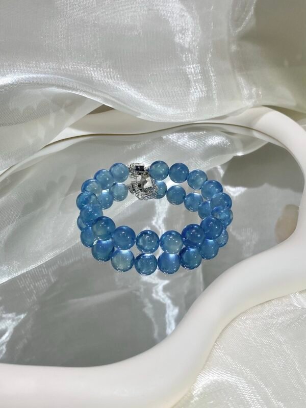 Aquamarine Bubble Bracelet NO. 09 — Glacier Blue · Serenity · Flow