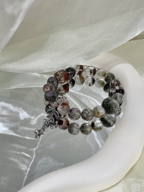 Phantom Quartz Sugar-Cube Bracelet NO. 0105