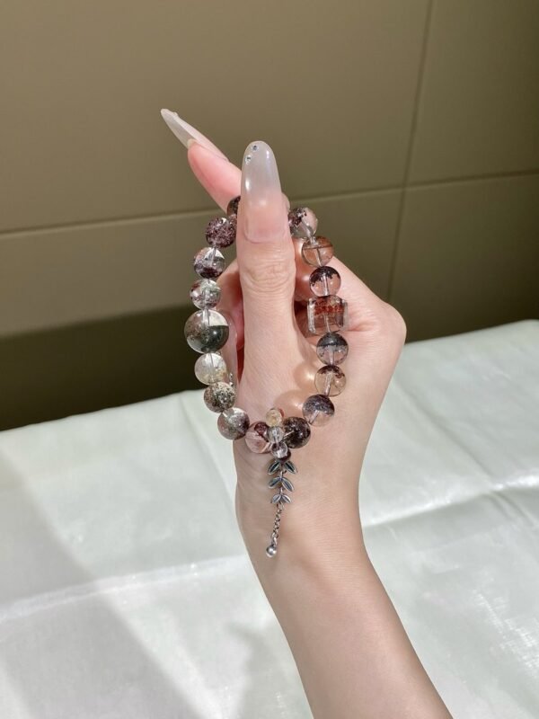 Phantom Quartz Sugar-Cube Bracelet NO. 0105