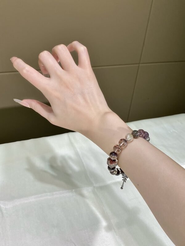 Phantom Quartz Sugar-Cube Bracelet NO. 0105