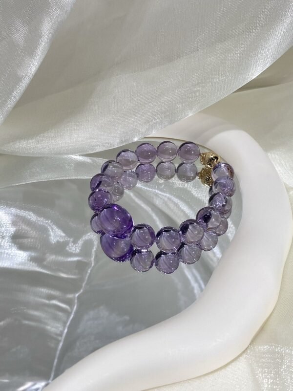 hc-0107-8e86265d6e956a962ddce60e1296f8c3.jpg Amethyst Bubble Bracelet NO. 0107