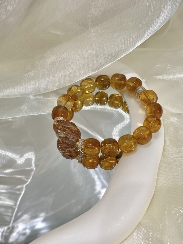 Citrine Barrel Bracelet NO. 0110