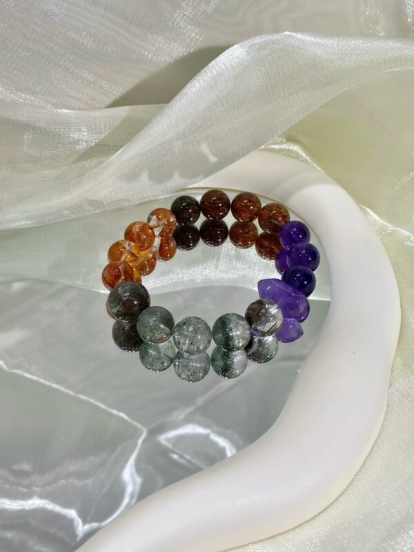Phantom Quartz Double-Point Bracelet NO. 0111