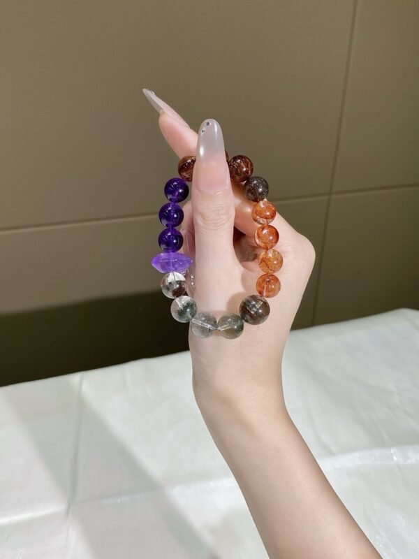 Phantom Quartz Double-Point Bracelet NO. 0111
