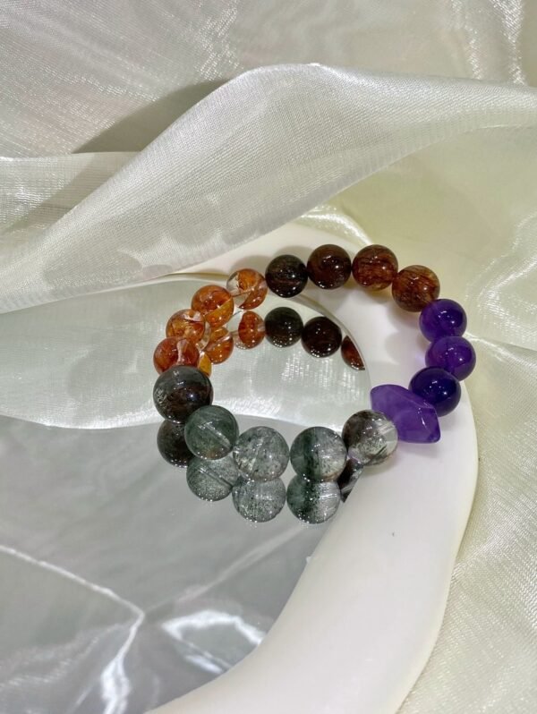 Phantom Quartz Double-Point Bracelet NO. 0111