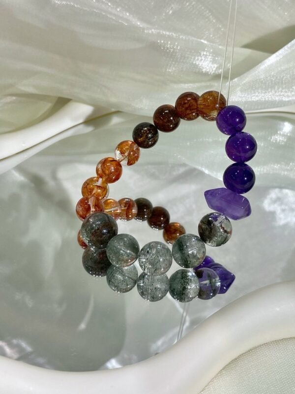Phantom Quartz Double-Point Bracelet NO. 0111
