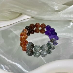 Phantom Quartz Double-Point Bracelet NO. 0111