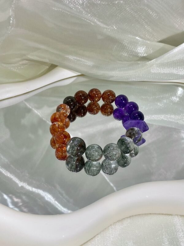 Phantom Quartz Double-Point Bracelet NO. 0111