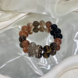 Black Gold Rutile Double-Point Bracelet NO. 0123