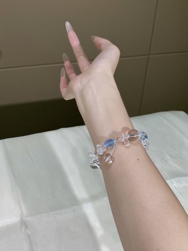 hc-0129-0d30261541ae951e91d5246129f2288b.jpg Aquamarine Sugar-Cube Bracelet NO. 0129