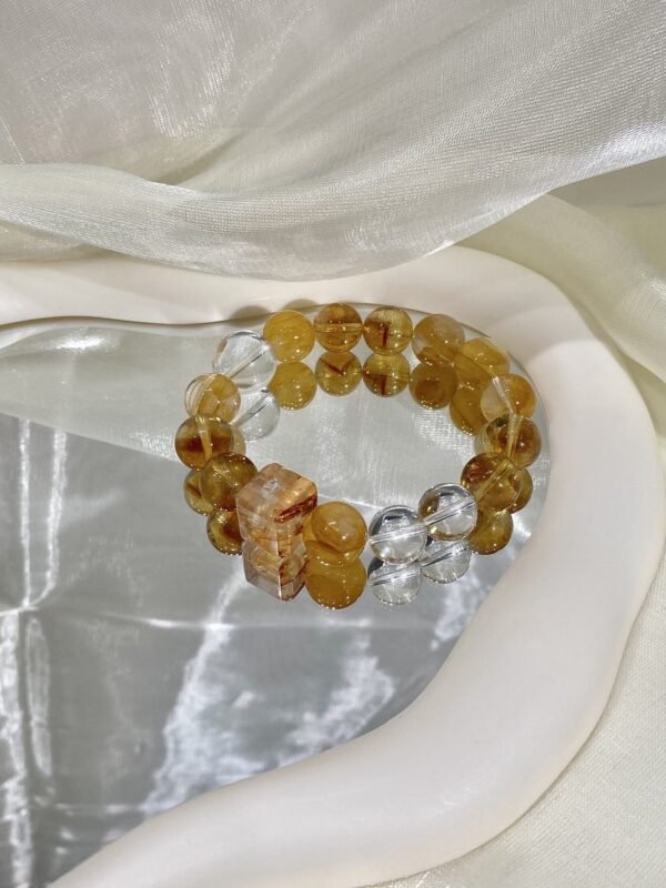 Citrine Sugar-Cube Bracelet NO. 0131