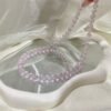 Rose Quartz Bubble Necklace NO. 0134