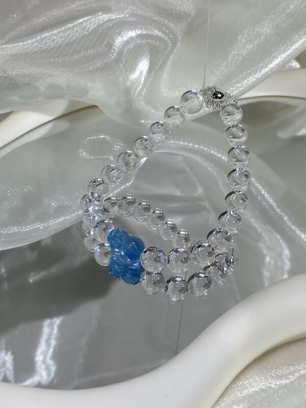 Clear Quartz Bubble Bracelet with Pixiu NO. 0136