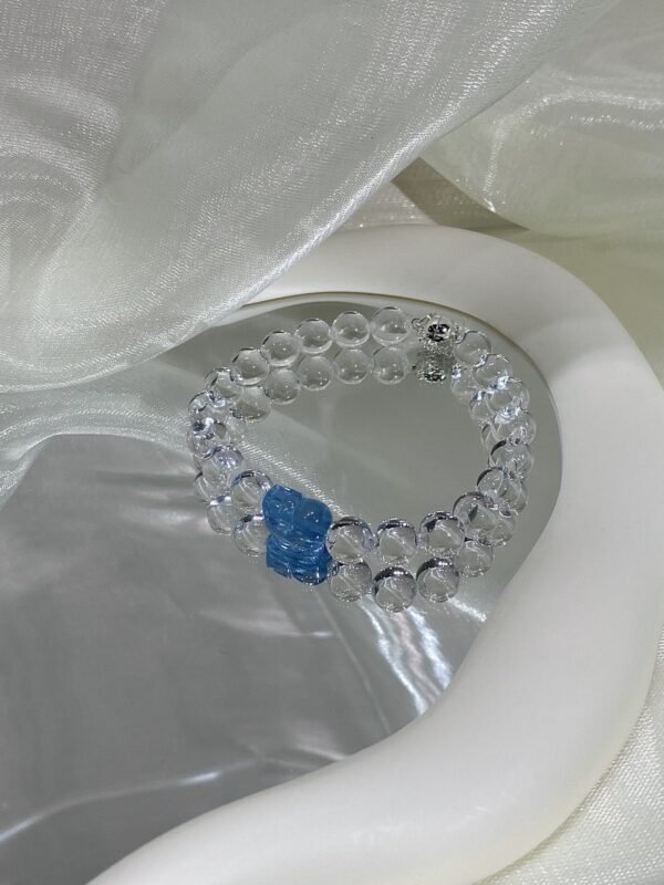 Clear Quartz Bubble Bracelet with Pixiu NO. 0136