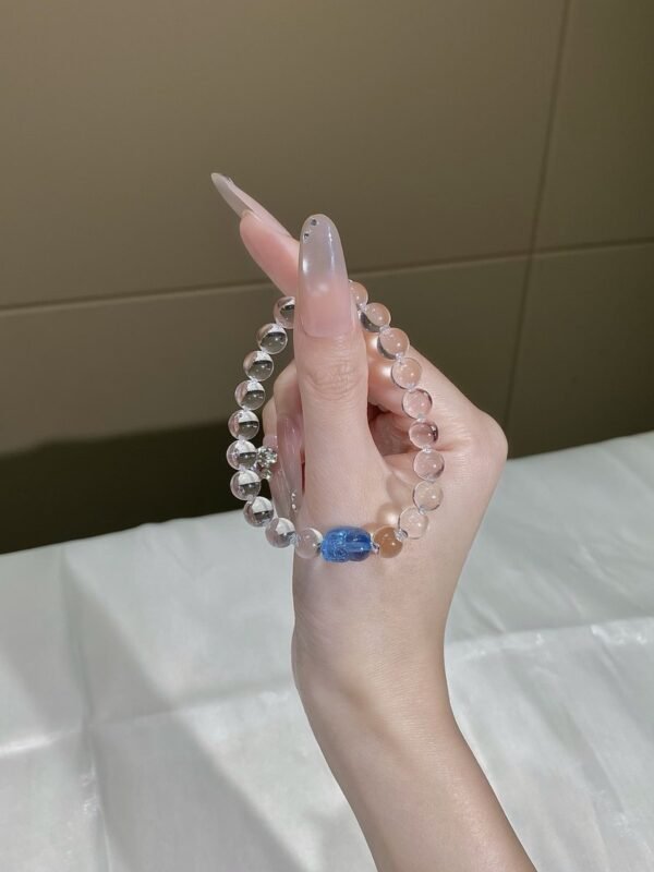 Clear Quartz Bubble Bracelet with Pixiu NO. 0136