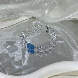 hc-0136-efab743f861988aaea47bddbd444efc3.jpg Clear Quartz Bubble Bracelet with Pixiu NO. 0136
