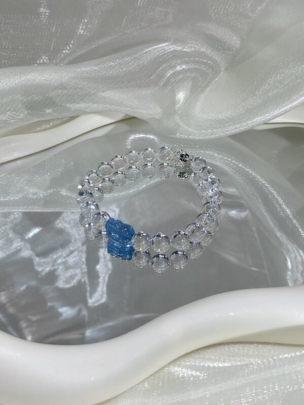 Clear Quartz Bubble Bracelet with Pixiu NO. 0136