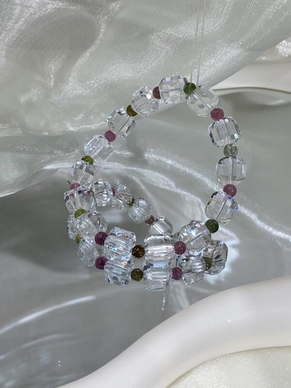 hc-0139-bdc26fc0d630b300420c8dc27a5e7dd4.jpg Clear Quartz Sugar-Cube Bracelet NO. 0139