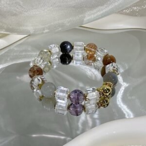 hc-0147-04aea96cac312341fd46d3868467bab7.jpg Clear Quartz Sugar-Cube Bracelet NO. 0147