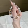 Clear Quartz Sugar-Cube Bracelet NO. 0147