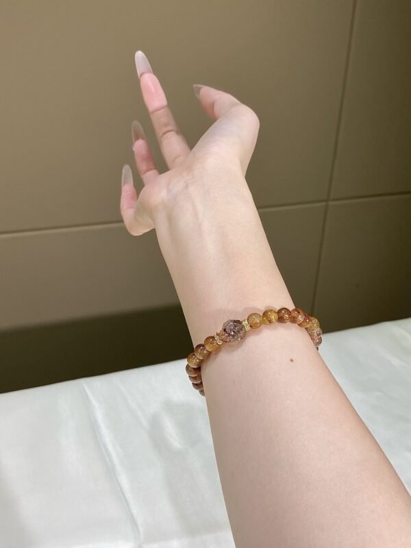 Rutilated Quartz Freeform Bracelet NO. 0149