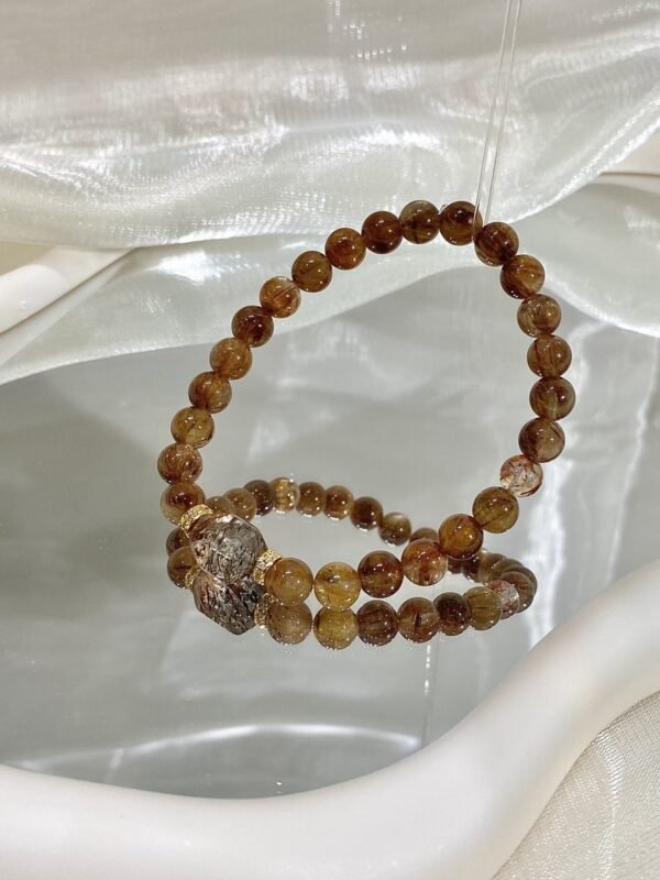 Rutilated Quartz Freeform Bracelet NO. 0149