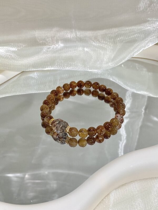 Rutilated Quartz Freeform Bracelet NO. 0149