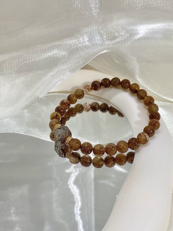 Rutilated Quartz Freeform Bracelet NO. 0149
