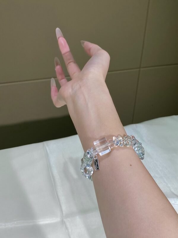 hc-0150-635a45aa5d98f5d21b4240e75878e60a.jpg Green Quartz Sugar-Cube Bracelet NO. 0150