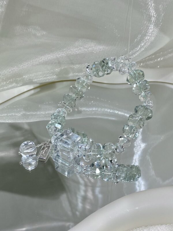hc-0150-9c7228ec386759a6738bf6005dfcc0e7.jpg Green Quartz Sugar-Cube Bracelet NO. 0150