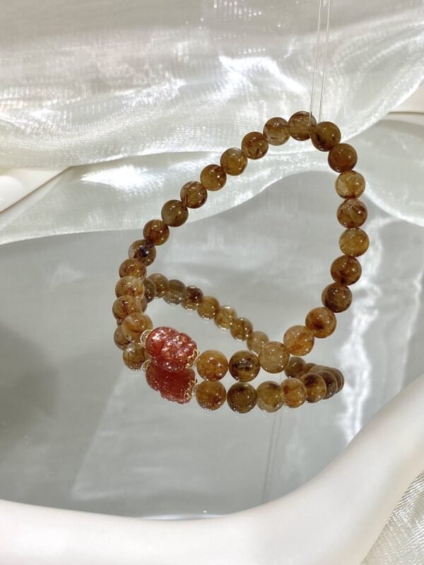 hc-0154-4d09ceda79b7e15e2e9ebbc7f22896d6.jpg Rutilated Quartz Bracelet with Pixiu NO. 0154
