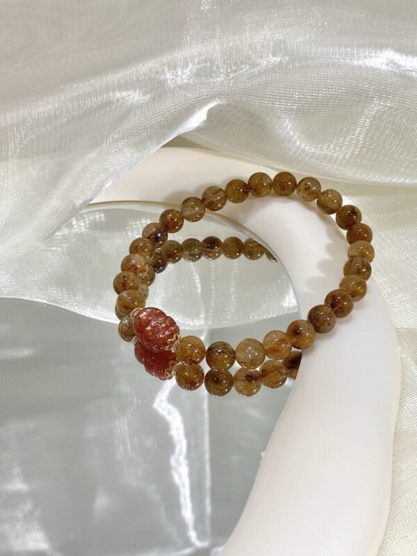 hc-0154-5194c1d5dc029d6a9129f84fc33ef4ea.jpg Rutilated Quartz Bracelet with Pixiu NO. 0154