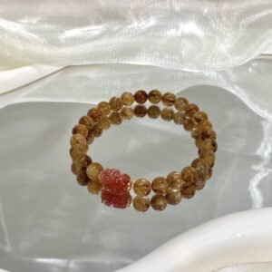 Rutilated Quartz Bracelet with Pixiu NO. 0154