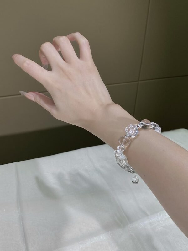 hc-0156-41a8f66bcc38fae8ebb780c6d81cef03.jpg Clear Quartz Sugar-Cube Bracelet NO. 0156