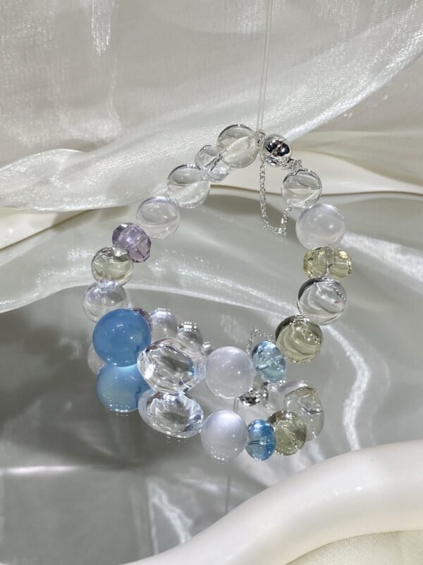 hc-0161-58f5490161fa2b46c9977f522b711167.jpg Aquamarine Bubble Bracelet NO. 0161