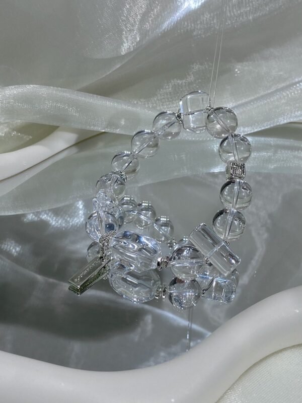 Clear Quartz Cylinder Bracelet NO. 0163