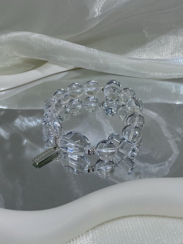 Clear Quartz Cylinder Bracelet NO. 0163