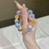 hc-0174-0cfb90fa8d57443047691253802a0393.jpg Aquamarine Sugar-Cube Bracelet NO. 0174