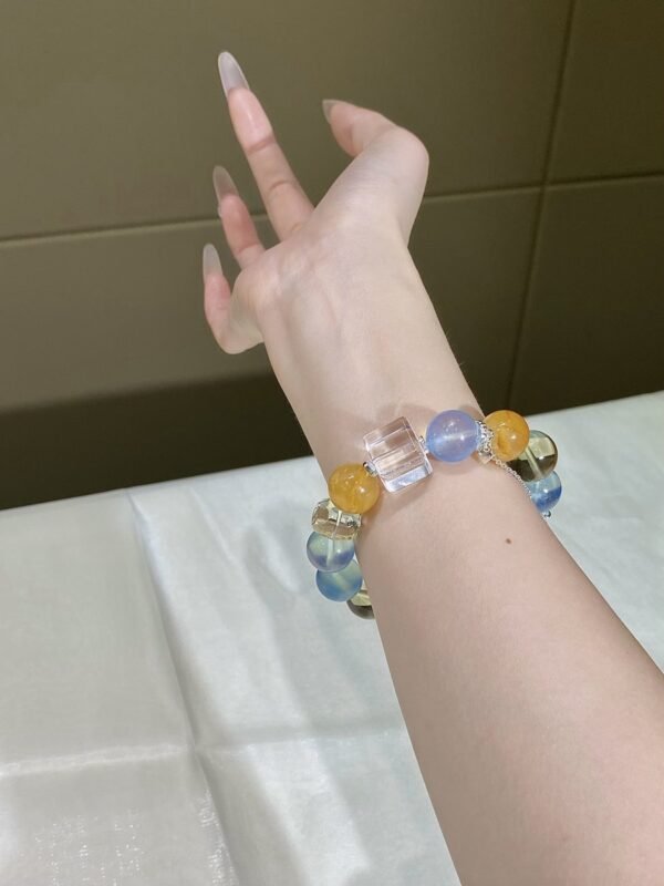 hc-0174-1d5e5a156be78921ca2c344c594f0b46.jpg Aquamarine Sugar-Cube Bracelet NO. 0174