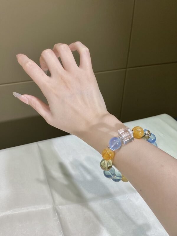 hc-0174-41d87c8a6bced5ca1dcb3746bec38557.jpg Aquamarine Sugar-Cube Bracelet NO. 0174