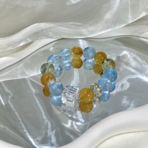 hc-0174-c3cfe3c50868e89603a05b9124b7487a.jpg Aquamarine Sugar-Cube Bracelet NO. 0174