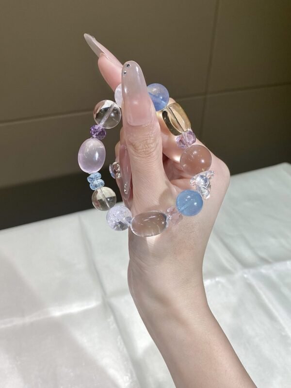 hc-0176-6d1fb169747a473087110717dc03660e.jpg Clear Quartz Bubble Bracelet NO. 0176